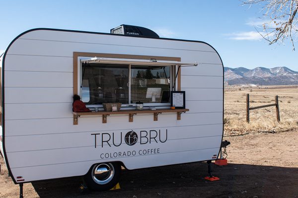 TruBru coffee truck parked at one of their regular locations in Colorado